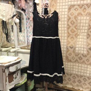 Paisley Vine Black Lace Dress